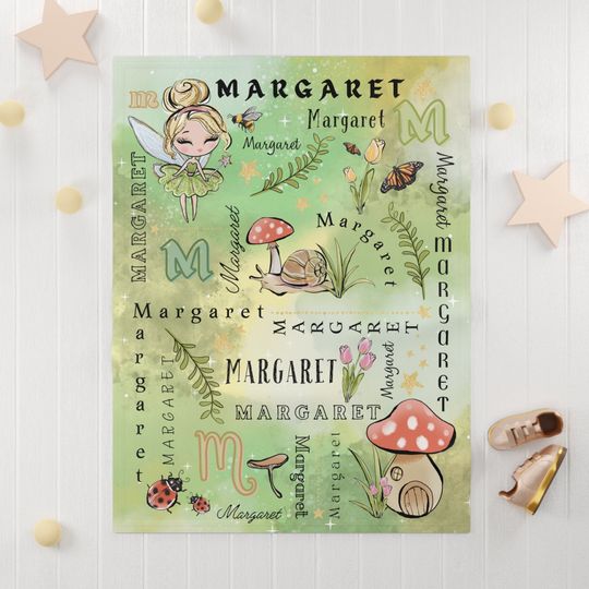 Tinker Bell Fleece blanket, Disney Name Blanket, Peter Pan Neverland