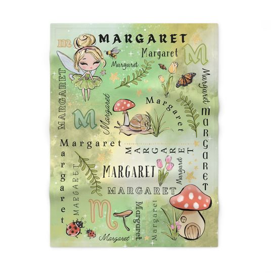 Tinker Bell Fleece blanket, Disney Name Blanket, Peter Pan Neverland