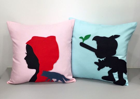 Neverland Peter Pan Tinkerbell Cameo Decorative Spring Green Pillow Cover