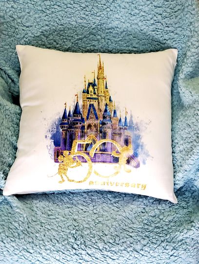 Magic Kingdom, Disney Anniversary Throw Pillow, Anniversary Pillow