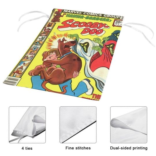 Scooby-Doo Halloween Garden Flag - Vintage Comic Book Design, Spooky Retro Decor