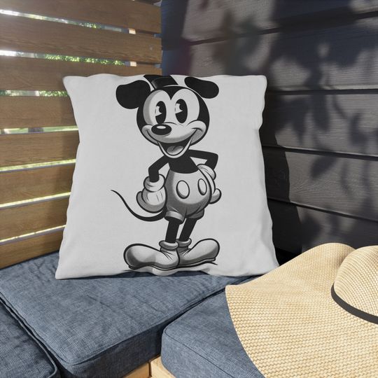 Vintage Style Steamboat Willie Decorative Pillow