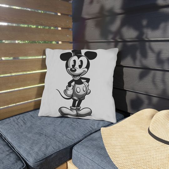 Vintage Style Steamboat Willie Decorative Pillow