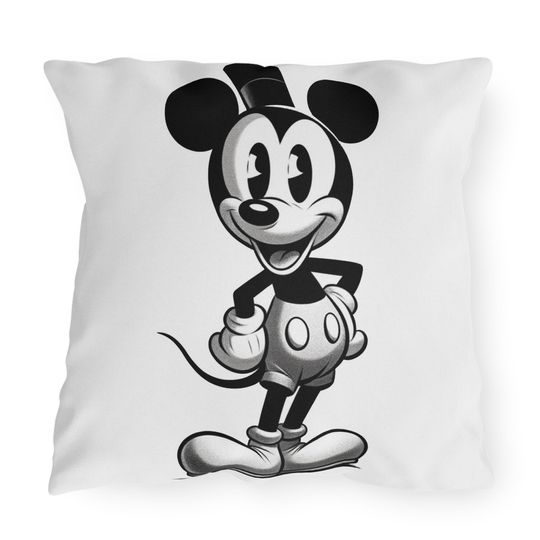 Vintage Style Steamboat Willie Decorative Pillow