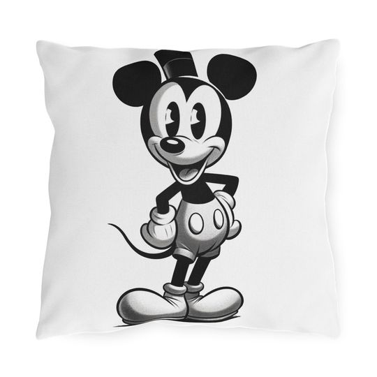 Vintage Style Steamboat Willie Decorative Pillow