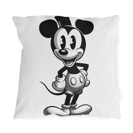 Vintage Style Steamboat Willie Decorative Pillow