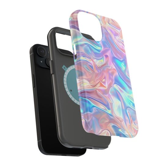 iPhone MagSafe Compatible Iridescent Print Phone Case Trendy Cute