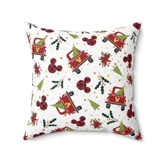 Disney Christmas Tree Pillow, Hidden Mickey, Cushion, Holidays Decor, Gift