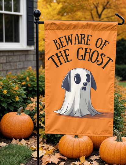 Halloween Garden Flag, Printable Design, Halloween Banner