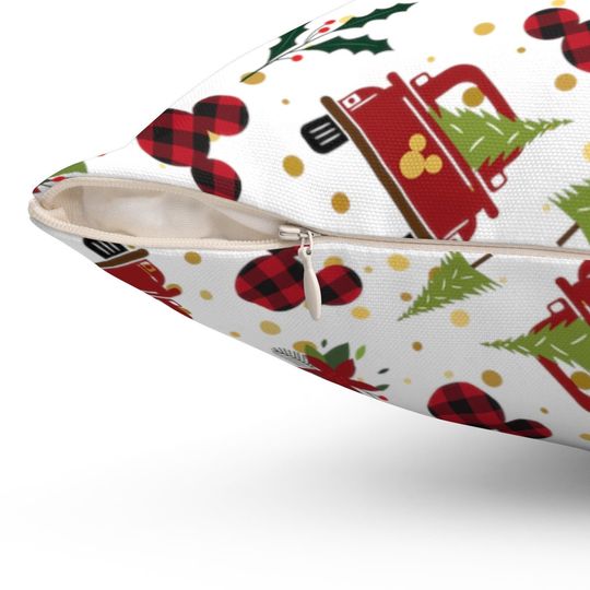 Disney Christmas Tree Pillow Case, Hidden Mickey, Cushion, Disney Bedding