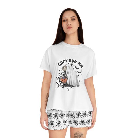 Pajama set cute halloween capybara ghost halloween pjs, pyjama set, halloween gift