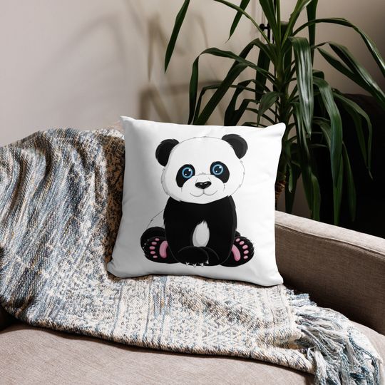 Panda Cushion with overprint - Customized Home accessory