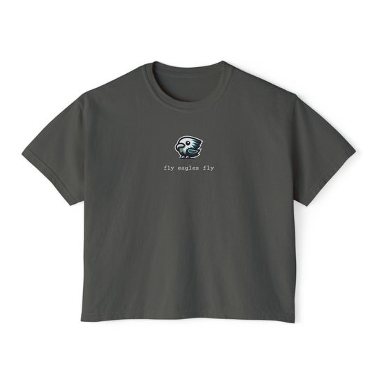 Fly eagles fly adorable logo Flowy Cropped Tee