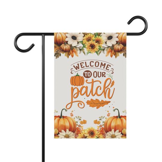 Pumpkin Patch Fall Garden Flag | Autumn Garden Decor | Pumpkin, Halloween