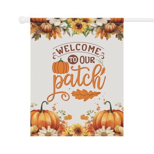 Pumpkin Patch Fall Garden Flag | Autumn Garden Decor | Pumpkin, Halloween