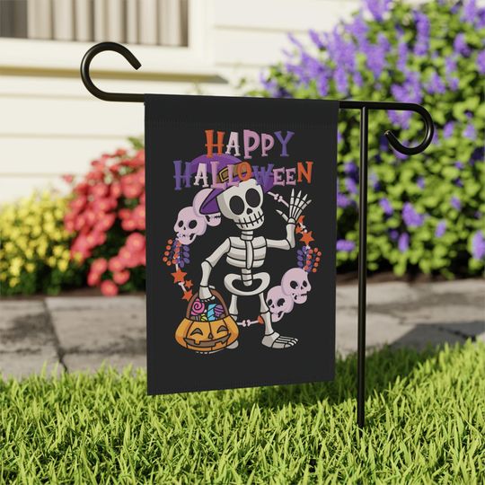 Halloween Garden Flag   - Spooky Season Delight