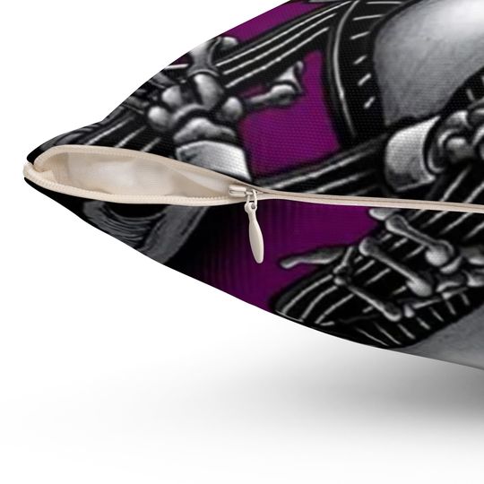 Jack Skellington and Zero Polyester Square Pillow