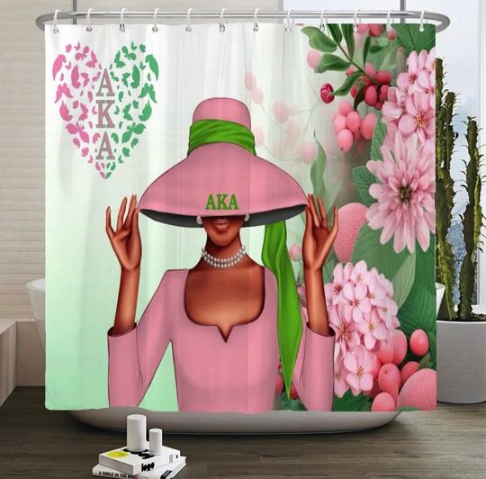 Alpha Kappa Alpha Sorority IV  4pcs Shower Curtain Set
