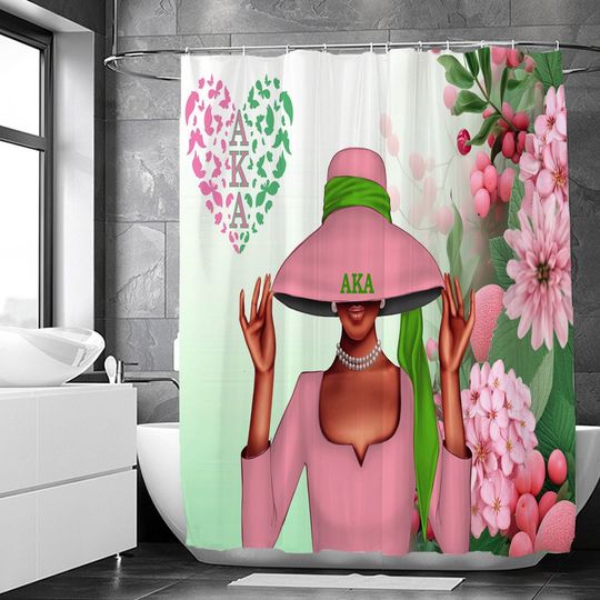 Alpha Kappa Alpha Sorority IV  4pcs Shower Curtain Set