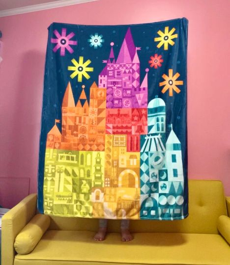 Nighttime castle fleece blanket