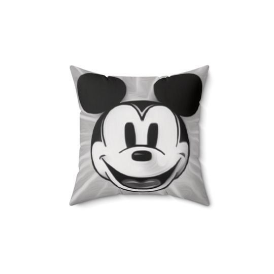 Spun Polyester Square Pillow Painting of Disney ~Mickey Mouse