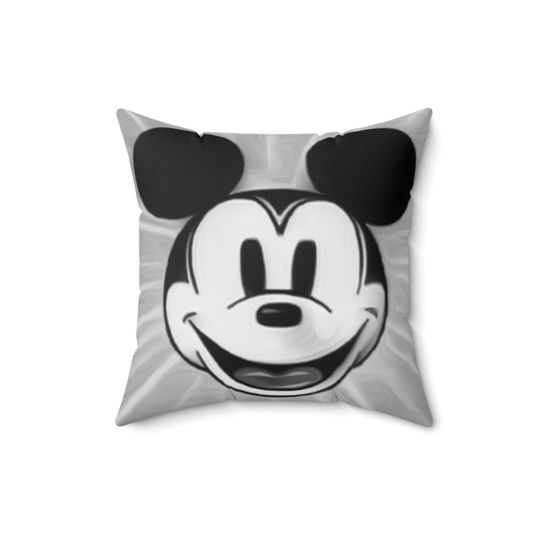 Spun Polyester Square Pillow Painting of Disney ~Mickey Mouse
