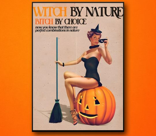 Vintage Halloween art, Vintage Wall Art, Digital Download, Printable Art