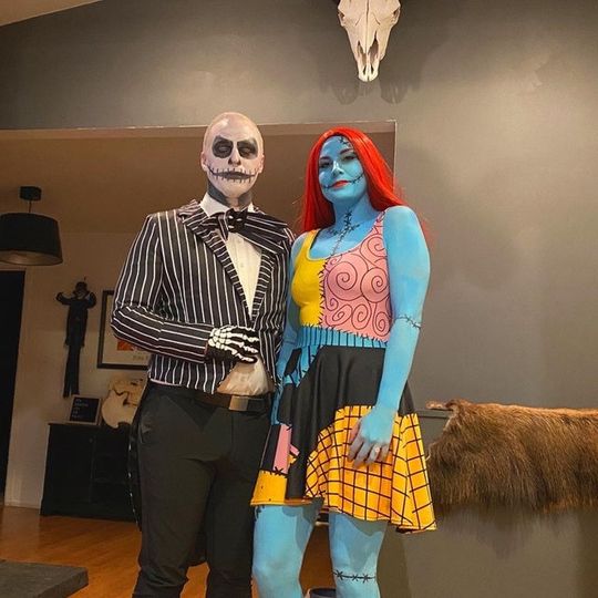 Cosplay Dark Elegance: 'Sally the Gothic Ragdoll' Nightmare Skater Dress