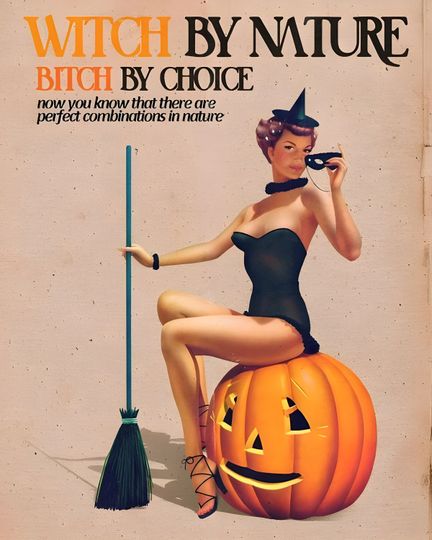 Vintage Halloween art, Vintage Wall Art, Digital Download, Printable Art