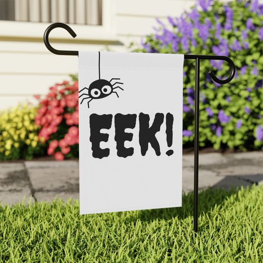 Eek! Halloween Garden Flag- Eek, Spider, Garden Flag, Fall Garden Flag
