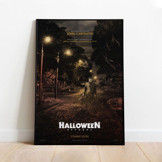 Halloween Poster | Michael Myers Wall Art | Rolled Canvas Print