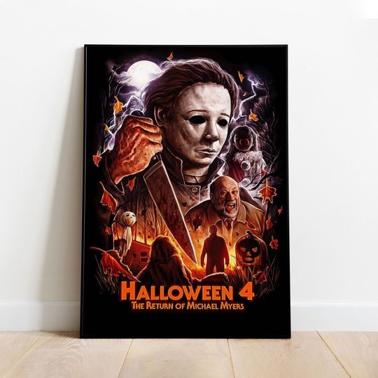 Halloween Poster | Michael Myers Wall Art | Rolled Canvas Print