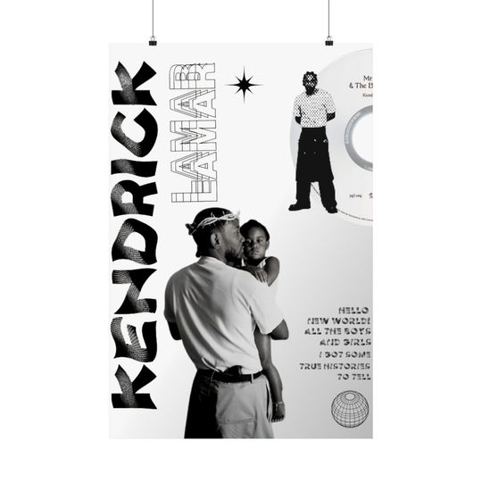 Kendrick Lamar - Poster | Rap Poster, Hip-Hop Poster