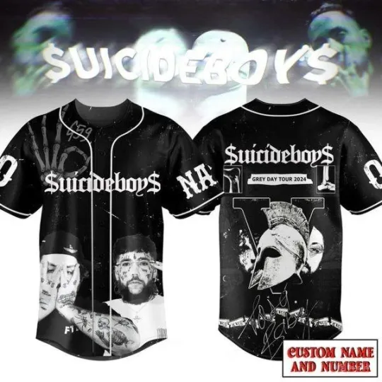 Suicideboys Grey Day Tour 2024 Dark Personalized Baseball Jersey