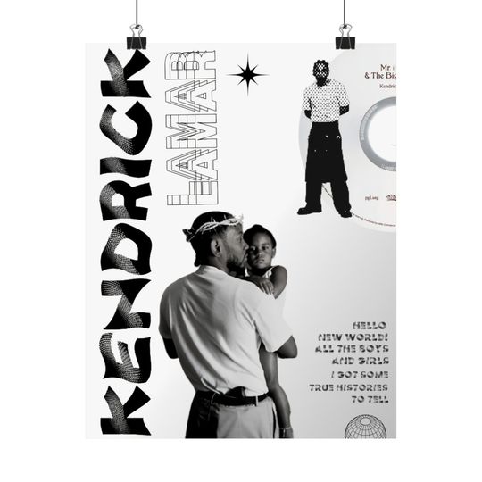 Kendrick Lamar - Poster | Rap Poster, Hip-Hop Poster