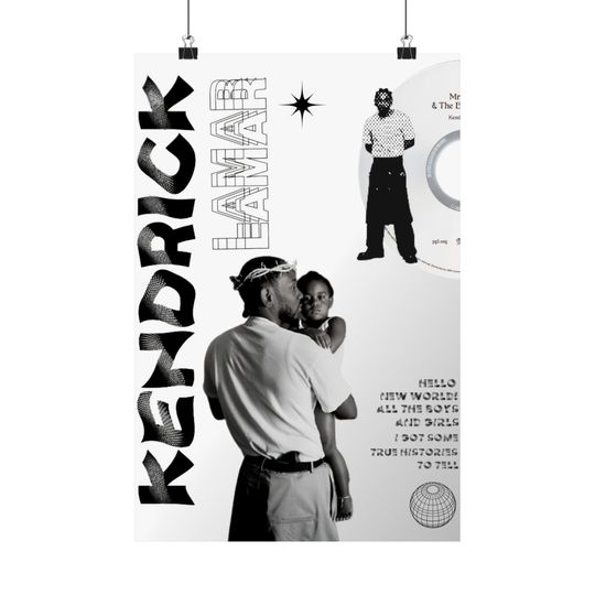 Kendrick Lamar - Poster | Rap Poster, Hip-Hop Poster