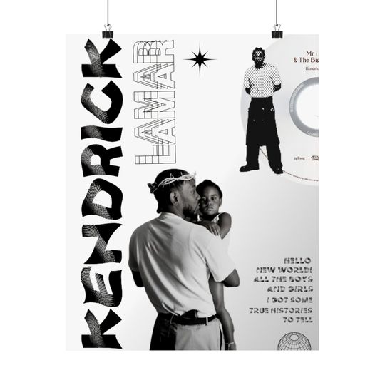 Kendrick Lamar - Poster | Rap Poster, Hip-Hop Poster