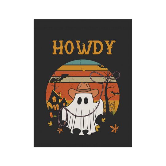 Halloween Garden Flag | Halloween Yard Decor | Fall Flag | Flag howdy