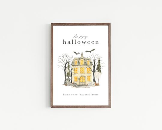 halloween decor | haunted house | halloween printable wall art