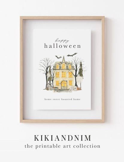 halloween decor | haunted house | halloween printable wall art