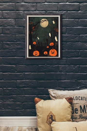Halloween Art Print | Abstract Spooky Wall Decor | Surreal Poster for Modern Home