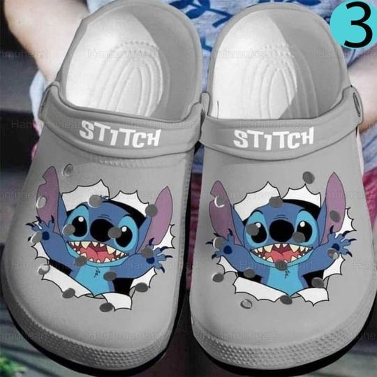 Personalized Lilo Stitch Crocband Clogs Shoes, Clog Shoes For Mini Kids