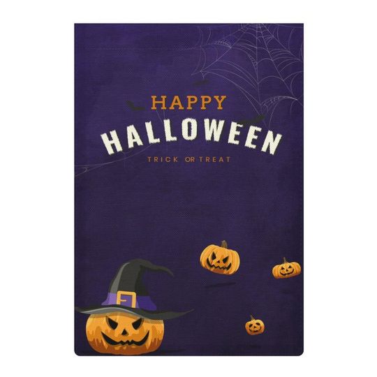 Jack-O'-Lantern Halloween Garden Flag, Pumpkin Flag, Fall Yard Decor