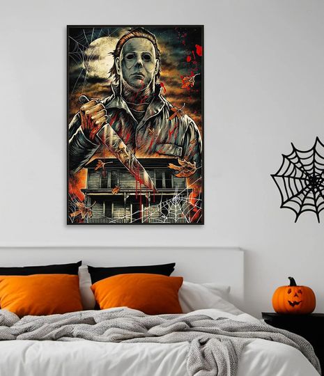 Michael Myers Poster, Horror Halloween Poster, Horror Killer Print
