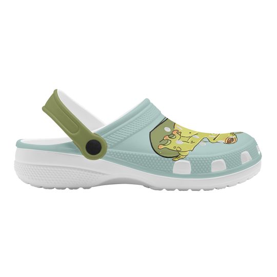Unisex (men's sizing) Classic Clogs in cute little pond frog