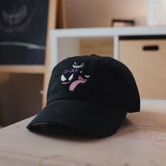 Ghost Type Anime Embroidered Hat | Perfect Halloween Accessory