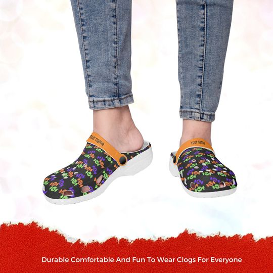 Halloween Clogs Shoes Unisex Soft Footwear Adult Classic Shoes Closed Toe Sandal
