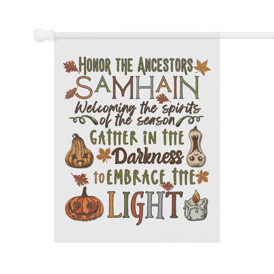 Witch Garden Flag, Samhain Yard Flag, Witchy Decor, Samhain Decor