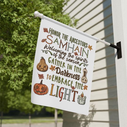 Witch Garden Flag, Samhain Yard Flag, Witchy Decor, Samhain Decor