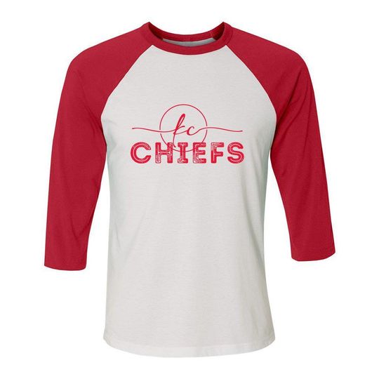 KC Chiefs Unisex 3/4 Sleeve Baseball Tee